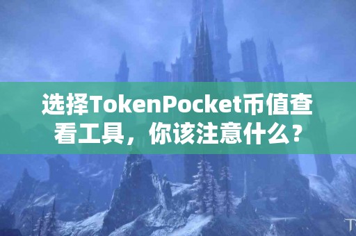选择TokenPocket币值查看工具，你该注意什么？