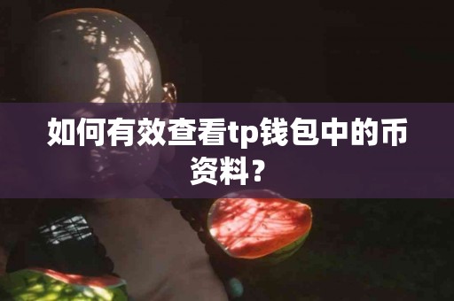 如何有效查看tp钱包中的币资料？