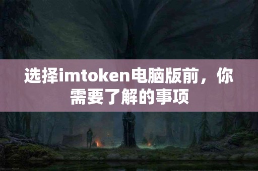 选择imtoken电脑版前，你需要了解的事项